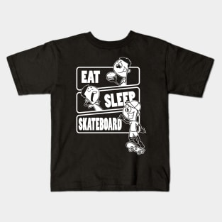 Eat Sleep Skateboard Repeat - Gift for skate lover print Kids T-Shirt